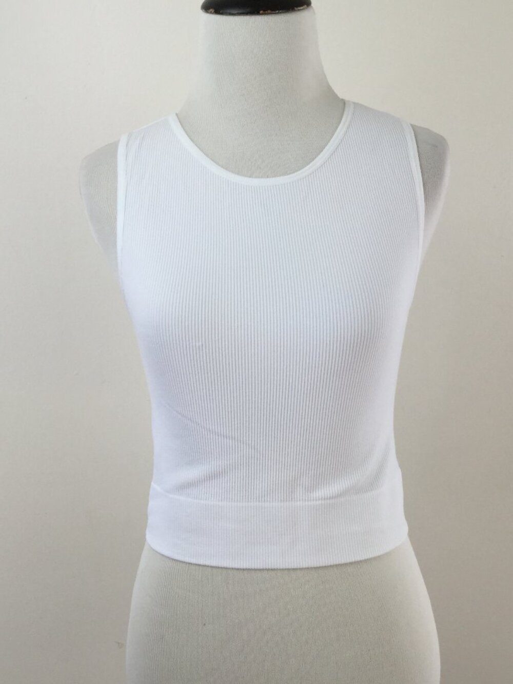 Better/Together White Ribbed Tank Top s